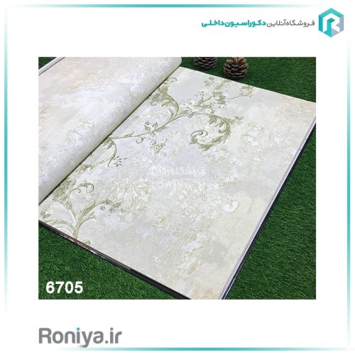 کاغذ دیواری طرح پیچک روشنCode-6700 3 کاغذ دیواری طرح پیچک روشنCode-6700