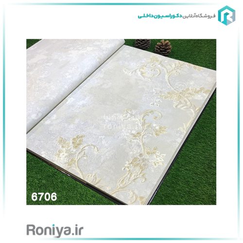 کاغذ دیواری طرح پیچک روشنCode-6700 2 کاغذ دیواری طرح پیچک روشنCode-6700