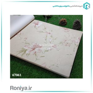 کاغذ دیواری گلدار صورتی ملایمCode-67061