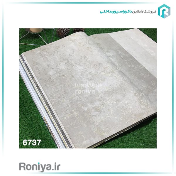 کاغذ دیواری پیچک طرح محو سفید Code-6730 2 کاغذ دیواری پیچک طرح محو سفید