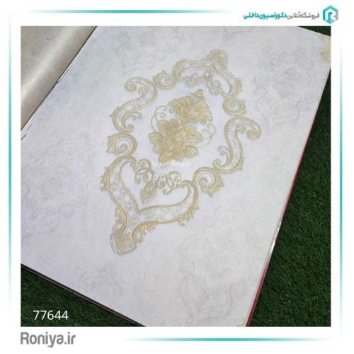 کاغذ دیواری تک گل داماسک کد 77644-77648 3 کاغذ دیواری تک گل داماسک