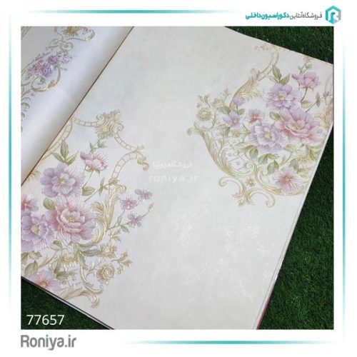 کاغذ دیواری تک گل داماسک