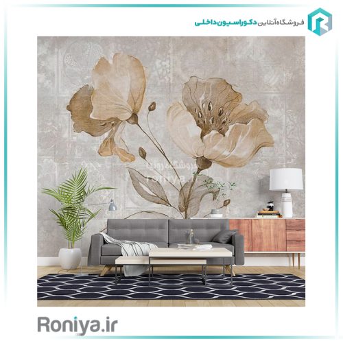 پوستردیواری گل مدرن3DF-604 2 پوستردیواری گل مدرن3DF-604