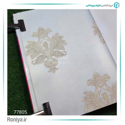 کاغذ دیواری تک داماسک طلایی کد 77803-77805-77807 3 کاغذ دیواری تک داماسک طلایی