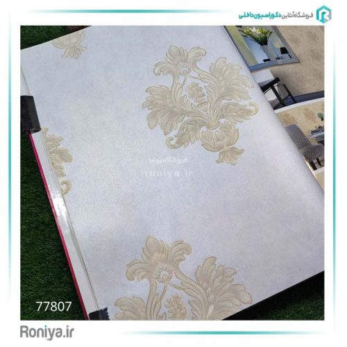 کاغذ دیواری تک داماسک طلایی کد 77803-77805-77807 5 کاغذ دیواری تک داماسک طلایی
