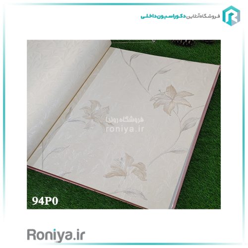 کاغذ دیواری طرح پیچک لیلیوم رنگ روشنCode-94P0