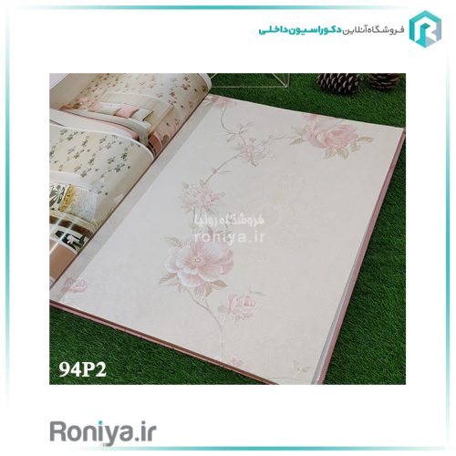 کاغذ دیواری طرح گل رز زمینه روشنCode-94P2