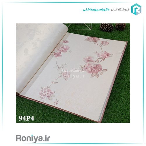 کاغذ دیواری طرح گل رز زمینه روشنCode-94P2 3 کاغذ دیواری طرح گل رز زمینه روشنCode-94P2