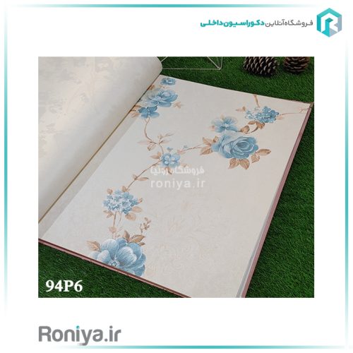 کاغذ دیواری طرح گل رز زمینه روشنCode-94P2 2 کاغذ دیواری طرح گل رز زمینه روشنCode-94P2