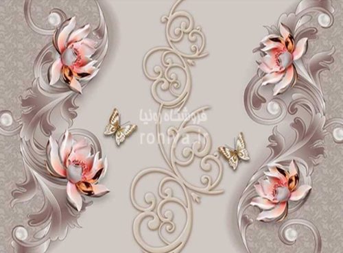 پوستر دیواری سه بعدی رنگ پوست پیازیCode-3DF-614