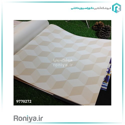 کاغذ دیواری طرح مکعبCode-9770271-272-273-274 4 کاغذ دیواری طرح مکعب