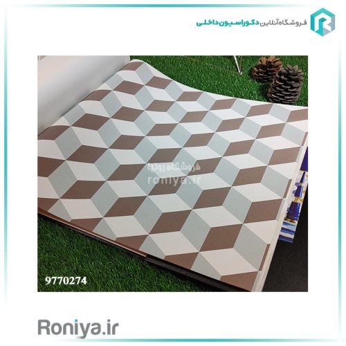 کاغذ دیواری طرح مکعبCode-9770271-272-273-274 2 کاغذ دیواری طرح مکعب