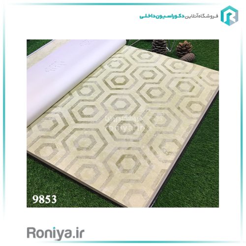 کاغذ دیواری اشکال هندسی کرم نقرهایCode-9851 2 کاغذ دیواری اشکال هندسی کرم نقرهای
