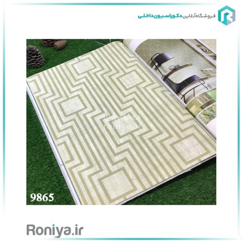 کاغذ دیواری اشکال هندسی کرم و قهوه ایCode-9862 2 کاغذ دیواری اشکال هندسی کرم و قهوه ایCode-9862