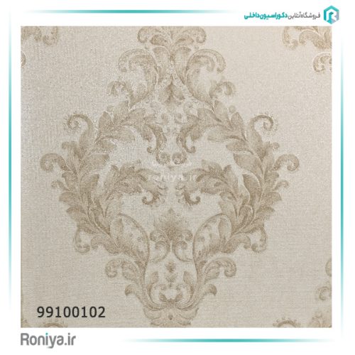 کاغذ دیواری لوکس کرم روشن کد 99100102 2 کاغذ دیواری لوکس کرم روشن