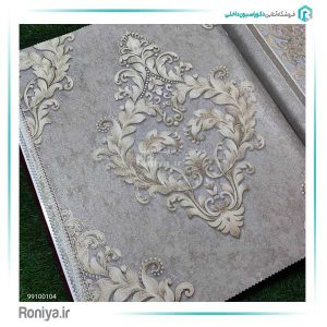 کاغذ دیواری لوکس نسکافه ای طلایی کد 99100104