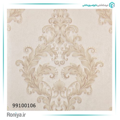 کاغذ دیواری برجسته شاین سفید و بژ کد 99100106 2 کاغذ دیواری برجسته شاین سفید و بژ کد 99100106