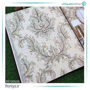 کاغذ دیواری داماسک گل برجسته طرح خاص کد 99100606