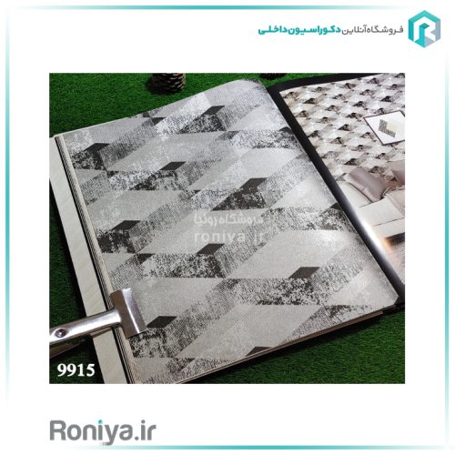 کاغذ دیواری لوزی مدرن زمینه روشنCode-9911