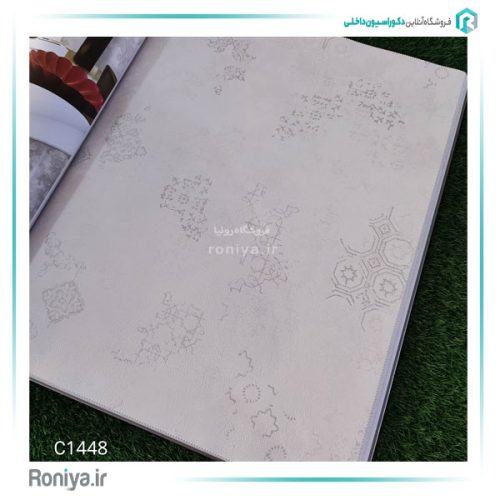 کاغذ دیواری پذیرایی سفید و طوسی کد C1448 3 کاغذ دیواری پذیرایی سفید و طوسی