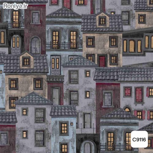 کاغذ دیواری اتاق خواب طرح خانه کد C9115 3 کاغذ دیواری اتاق خواب طرح خانه