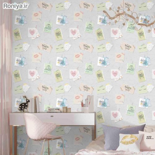 کاغذ دیواری دخترانه نوجوان کد C9119 2 کاغذ دیواری دخترانه نوجوان