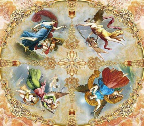 پوستر سقفی طرح باستانی اروپاییCode-LS-096