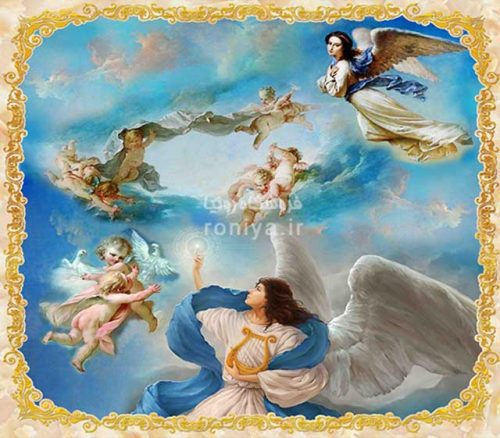 پوستر سقفی کلاسیک فرشته های آسمانیCode-LS-102 2 پوستر سقفی کلاسیک فرشته های آسمانیCode-LS-102
