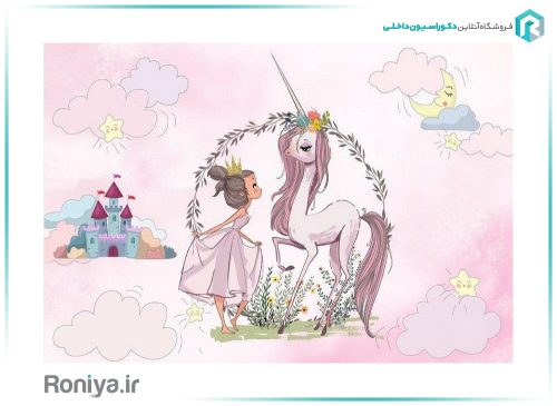 پوستر اتاق کودک طرح اسب تک شاخ CN-0137 2 پوستر اتاق کودک طرح اسب تک شاخ CN-0137