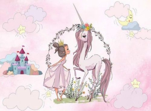 پوستر اتاق کودک طرح اسب تک شاخ CN-0137 3 پوستر اتاق کودک طرح اسب تک شاخ CN-0137