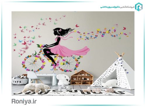 پوستر دختر دوچرخه سوار کارتونی CN-0146 3 پوستر دختر دوچرخه سوار کارتونی CN-0146