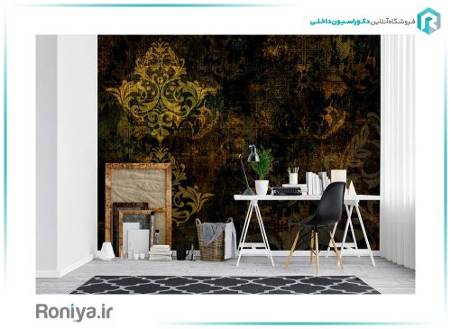 پوستر دیواری داماسک کلاسیک LX-86 2 پوستر دیواری برای اتاق کار