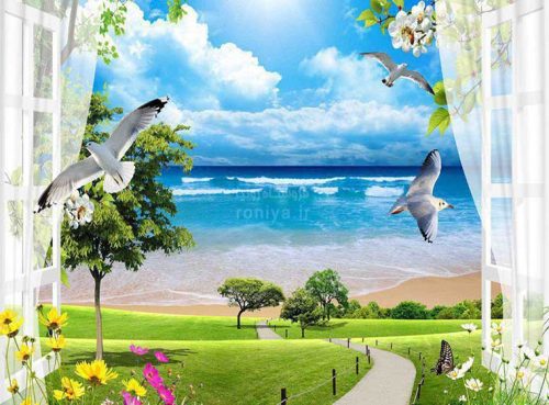 پوستر دیواری سه بعدی منظره کد NT.180 2 پوستر دیواری سه بعدی منظره کد NT.180