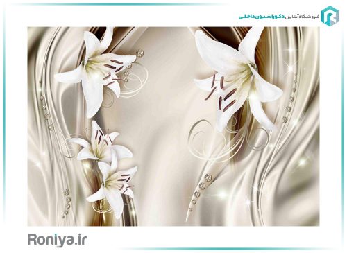 پوستر دیواری گل رنگ روشن 3DF-394 2 پوستر دیواری گل رنگ روشن 3DF-394