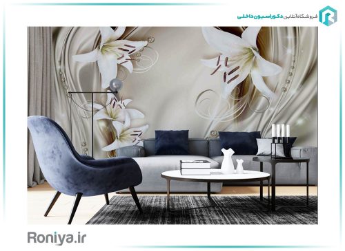 پوستر دیواری گل رنگ روشن 3DF-394 3 پوستر دیواری گل رنگ روشن 3DF-394