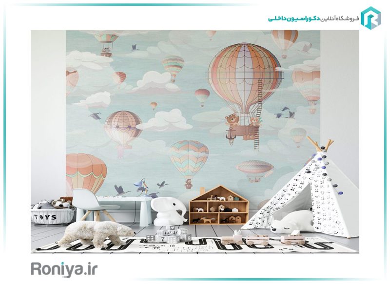 پوستر سه بعدی اتاق کودک طرح بالن CN-0132