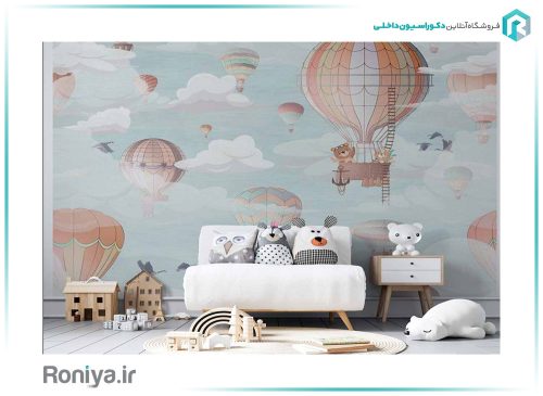پوستر سه بعدی اتاق کودک طرح بالن CN-0132
