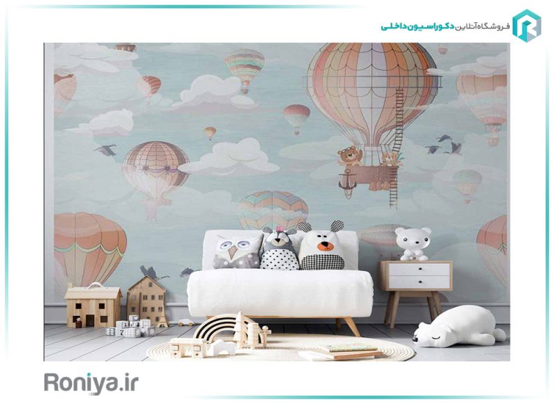 پوستر سه بعدی اتاق کودک طرح بالن CN-0132