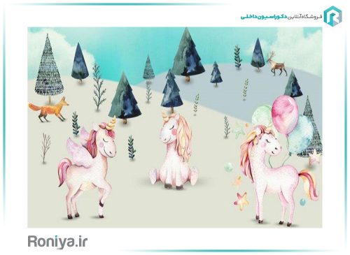 پوستر سه بعدی اسب شاخ دار CN-0162 4 پوستر سه بعدی اسب شاخ دار CN-0162