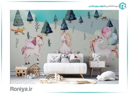 پوستر سه بعدی اسب شاخ دار CN-0162 2 پوستر سه بعدی اسب شاخ دار CN-0162