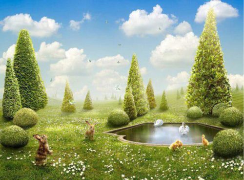 پوستر دیواری برکه رویایی کد NT-196 2 پوستر دیواری برکه رویایی کد NT-196