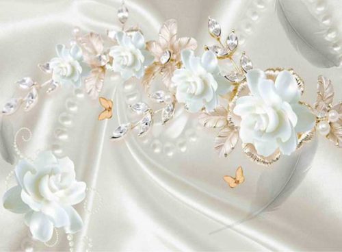 پوستر سه بعدی رز سفید 3DF-359 4 پوستر سه بعدی رز سفید 3DF-359