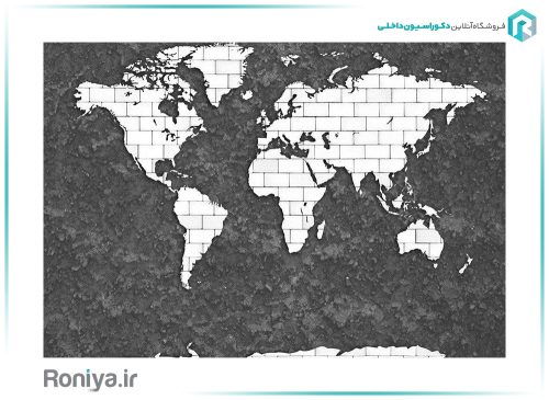 پوستر سه بعدی نقشه جهان 3DF-343 3 پوستر سه بعدی نقشه جهان 3DF-343