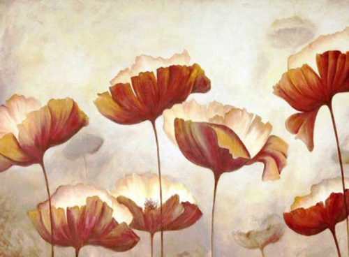 پوستر سه بعدی گلهای رز زرشکی 3DF-345 3 پوستر سه بعدی گلهای رز زرشکی 3DF-345