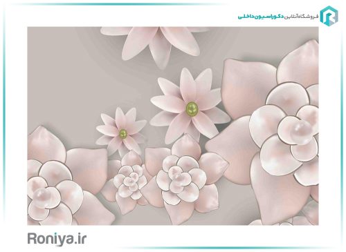 پوستر گل صورتی روشن 3DF-416 2 پوستر گل صورتی روشن 3DF-416