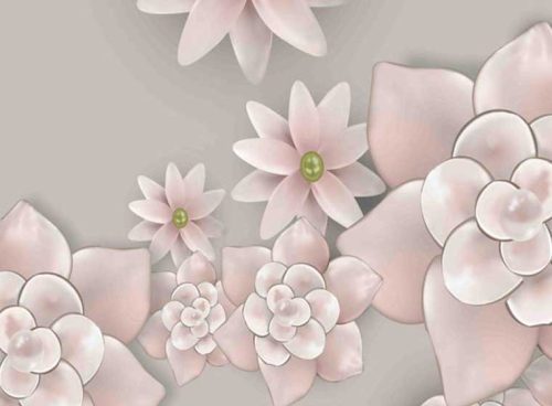 پوستر گل صورتی روشن 3DF-416 3 پوستر گل صورتی روشن 3DF-416