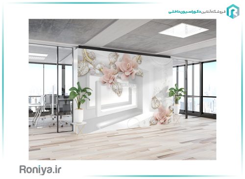 پوستر گل صورتی روشن 3DF-503 2 پوستر گل صورتی روشن 3DF-503