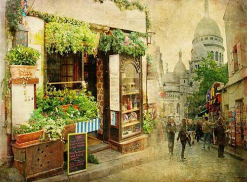 پوستر دیواری سه بعدی هنری کوچه ی اروپایی کد RT-019