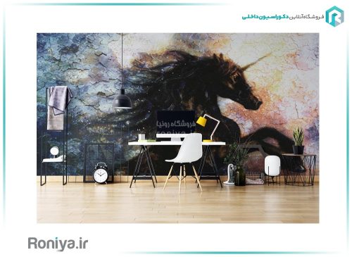 پوستر دیواری مدرن AN-048 3 پوستر دیواری اسب تک شاخ