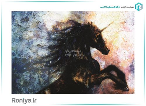 پوستر دیواری مدرن AN-048 5 پوستر دیواری طرح اسب تک شاخ